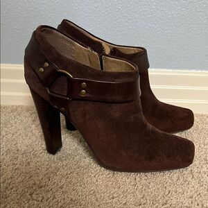 Jessica Simpson Brown Suede Booties - Women’s 7
